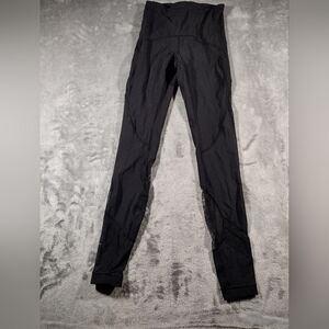 Lululemon Clear The Court Tight 28” Black Size 4 Luxtreme Mesh High-rise